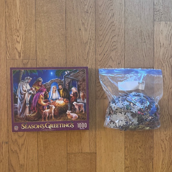 Masterpieces ~Bundle 3/$20~ 1000 Piece Puzzle A Child Is Born by Dona Gelsinger - Picture 3 of 12